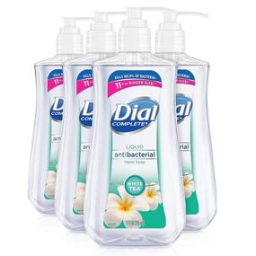 img 4 attached to Dial Antibacterial Liquid Hand Soap, White Tea, 11oz (Pack of 4) - Effective Germ Protection!
