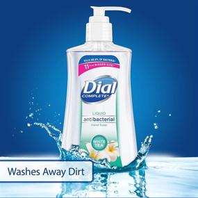 img 1 attached to Dial Antibacterial Liquid Hand Soap, White Tea, 11oz (Pack of 4) - Effective Germ Protection!
