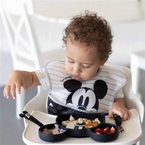 img 3 attached to 🍴 Bumkins Utensils, Disney Mickey Mouse Silicone and Stainless Steel Baby Fork and Spoon Set, Toddler Silverware, Self Feeding