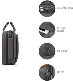 img 2 attached to 👜 Solo New York Grey/Black Voyage Laptop Briefcase