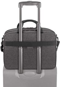 img 1 attached to 👜 Solo New York Grey/Black Voyage Laptop Briefcase