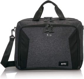 img 4 attached to 👜 Solo New York Grey/Black Voyage Laptop Briefcase