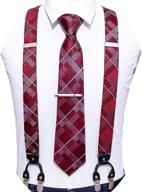 👔 stylish elastic men's suspender necktie: barry wang designer accessories with ties, cummerbunds & pocket squares logo