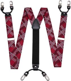 img 1 attached to 👔 Stylish Elastic Men's Suspender Necktie: Barry Wang Designer Accessories with Ties, Cummerbunds & Pocket Squares