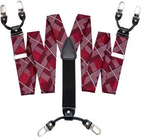 img 2 attached to 👔 Stylish Elastic Men's Suspender Necktie: Barry Wang Designer Accessories with Ties, Cummerbunds & Pocket Squares