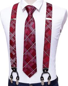 img 3 attached to 👔 Stylish Elastic Men's Suspender Necktie: Barry Wang Designer Accessories with Ties, Cummerbunds & Pocket Squares