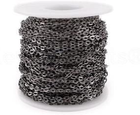 img 2 attached to 🔗 CleverDelights Rolo Chain Roll Gunmetal: Perfect for Beading & Jewelry Making