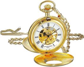 img 4 attached to 🕰 Gold Plated Mechanical Pocket Watch by Charles Hubert Paris