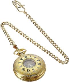 img 3 attached to 🕰 Gold Plated Mechanical Pocket Watch by Charles Hubert Paris