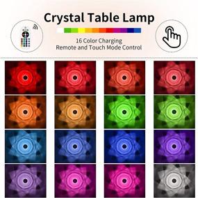 img 2 attached to 💎 Enhance your Space with the Crystal Table Lamp: 16 Dimmable Colors, Touch Control, USB Rechargeable & Cordless, Acrylic Diamond Nightstand Light with Remote Control - Perfect Decorative Bedside Lamp for Living Room Bedroom