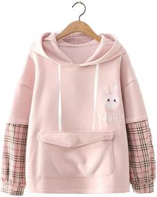 img 4 attached to 🐰 Aza Boutique Adorable Bunny Sweatshirt for Girls