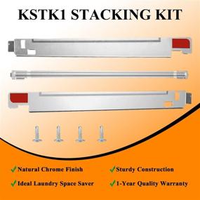img 3 attached to 🧺 Premium KSTK1 27-inch Laundry Stacking Kit: Solid Metal with Chrome Coated Finish for LG Washer & Dryer
