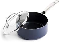 🔹 blue diamond cookware diamond-infused nonstick saucepan with lid, 2qt: superior performance and convenience logo