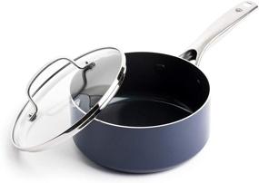 img 4 attached to 🔹 Blue Diamond Cookware Diamond-Infused Nonstick Saucepan with Lid, 2QT: Superior Performance and Convenience