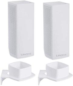 img 4 attached to 🔌 Удобный настенный держатель для сетевой системы Linksys Velop Tri-Band AC2000/AC6600/AC4400/AC2200 WiFi Mesh - 2 штуки, от Koroao