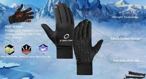 img 2 attached to Junior Boys Girls Winter Gloves - Warm Touchscreen 3M Grip Gloves for Cold Weather Sports Outdoors School