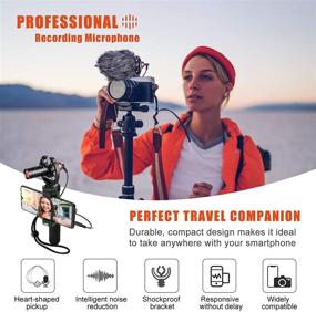 img 3 attached to 🎥 Universal Video Microphone - Cenawin Shotgun Mic with Shock Mount for iPhone, Android, Vlogging, Canon EOS, Nikon DSLR, Panasonic, Camcorders, and More