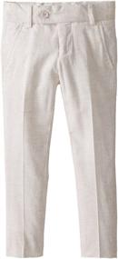 img 2 attached to 👖 Stylish Chambray Linen Pants for Little Boys by Isaac Mizrahi
