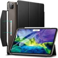 📱 esr yippee trifold smart case for ipad pro 11 2020 & 2018: lightweight stand case with clasp, auto sleep/wake, pencil 2 charging support, black logo