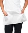 white waist apron 11 inch logo