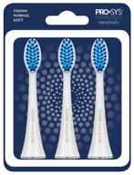 🪥 enhance your brushing routine with pro-sys variosonic v200m normal soft replacement heads, pack of 3 logo