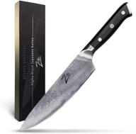 zelite infinity damascus chef knife 8 inch, japanese aus-10 super stainless steel blade for 🔪 lifetime durability, ultra-sharp professional chefs knife ideal for cooking, gyuto made for home or restaurant kitchen logo