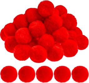 img 4 attached to 🎅 30-Piece Christmas Red Pom Poms: Acrylic Large Red Pompoms for DIY Crafts & Holiday Costume Decorations