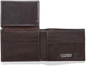 img 1 attached to 🏻 Steve Madden Leather Men's Accessories: Sleek Style with Ample Storage