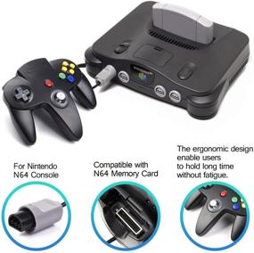 img 2 attached to 🎮 N64 Controller, iNNEXT Classic Wired Gamepad Joystick for Ultra 64 Video Game Console - Black
