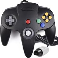 🎮 контроллер n64, innext классический проводной геймпад джойстик для игровой консоли ultra 64 - черный. логотип