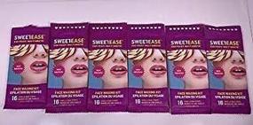 img 1 attached to 💆 SweetEase Facial Wax Strips Kit (96 Strips) - Hair Removal for Women - Face Waxing Strips Set - Facial Wax Kit