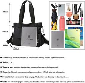 img 1 attached to Stylish Scioltoo Crossbody Tote Bag: Sleek Purses & Handbags for Women with 9.7-inch Tablet Compartment