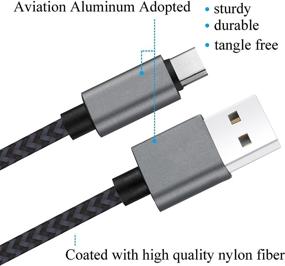 img 3 attached to Ailun Micro USB Cable 10ft 3Pack - High Speed 2.0 USB A Male to Micro USB Charging Cable for Android Phones and Tablets, Nylon Braided for Enhanced Durability, BlackGrey - Compatible with Wall and Car Chargers
