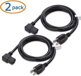 img 3 attached to 2-Pack of 6 Feet Right Angle Power Cords by Cable Matters - 16 AWG Power Cable (NEMA 5-15P to Angled IEC C13)