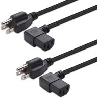 2-pack of 6 feet right angle power cords by cable matters - 16 awg power cable (nema 5-15p to angled iec c13) logo