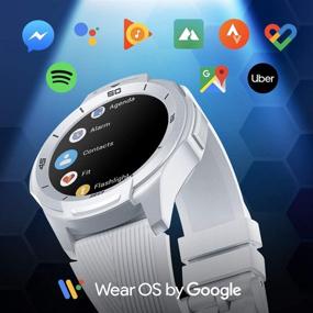 img 1 attached to 🌊 Смарт-часы Ticwatch S2 с водонепроницаемостью, встроенным GPS, монитором сердечного ритма 24 часа, операционная система Wear OS от Google; Совместим с Android и iOS - ледник