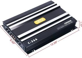 img 2 attached to 🚗 YaeCCC C-266 Car Amplifier: Boosting Audio Performance with 4 Channel Power, Super Bass Sub Woofer Amp, and 12V Compatibility