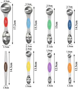 img 3 attached to 🥄 ATPWONZ Magnetic Measuring Spoons Set: Double Sided Stainless Steel Spoons for Precise Dry and Liquid Measurements - 8-Piece Set with Heavy Duty Spoons, Leveler, and Spice Jar Compatibility