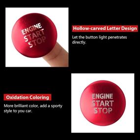 img 1 attached to LECART For Toyota Tacoma Engine Start Stop Button Cover Red Auto Interior Trims For Tacoma 2016 2017 2018 2019 2020 2021