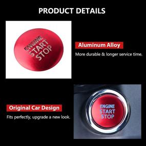 img 2 attached to LECART For Toyota Tacoma Engine Start Stop Button Cover Red Auto Interior Trims For Tacoma 2016 2017 2018 2019 2020 2021