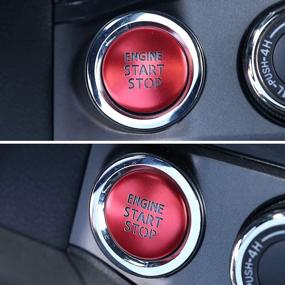 img 4 attached to LECART For Toyota Tacoma Engine Start Stop Button Cover Red Auto Interior Trims For Tacoma 2016 2017 2018 2019 2020 2021