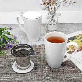 img 3 attached to 🍵 Enhance your tea experience with AmHomel Porcelain Infuser Basket Steeping