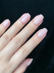 img 2 attached to Nude Gel Polish: AIMANGO 10ml Soak Off 💅 Transparent Pink Gel Nail Varnish with Sheer LED Gel Formula