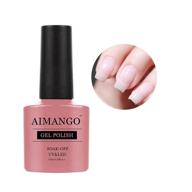 nude gel polish: aimango 10ml soak off 💅 transparent pink gel nail varnish with sheer led gel formula logo