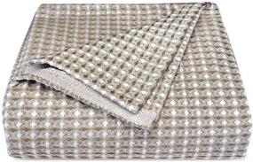 img 4 attached to 🌟 Zenssia Cotton Waffle Weave Blanket - Soft Comfortable Thermal Blanket for All Seasons - Perfect for Home Decor on Bed, Couch, Sofa - Queen Size (90 x 90 inches), Coffee