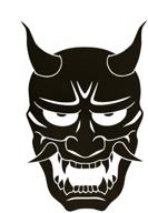 hannya japanese jealous female sticker logo