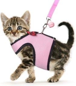 img 4 attached to 🐹 Nononfish Guinea Pig Accessories: Adjustable Soft Mesh Small Pet Harness with Safe Bell – Comfortable Padded Vest for Rats, Iguana, Bearded Dragon, Baby Ferret, and More!