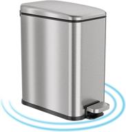 🗑️ itouchless softstep stainless steel 1.3 gallon slim bathroom step trash can – odor filter, removable inner bucket – perfect for bathroom, bedroom, business, home office cubicle logo