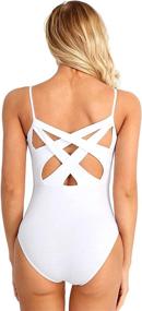 img 4 attached to Inlzdz Spaghetti Camisole Gymnastic Leotard Sports & Fitness for Other Sports