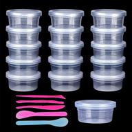 🍶 16-pack 4.5oz slime storage containers with lids – foam ball storage containers + 2 mixing spoons & 3 slime diy tools for craft making homemade art logo